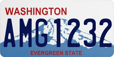 WA license plate AMG1232