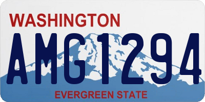 WA license plate AMG1294