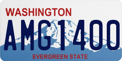WA license plate AMG1400