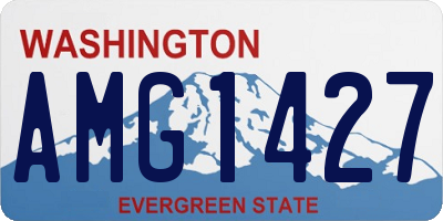 WA license plate AMG1427