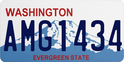 WA license plate AMG1434