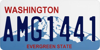 WA license plate AMG1441