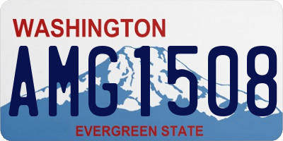 WA license plate AMG1508