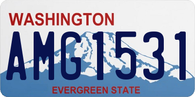 WA license plate AMG1531