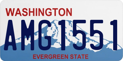 WA license plate AMG1551
