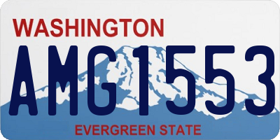 WA license plate AMG1553