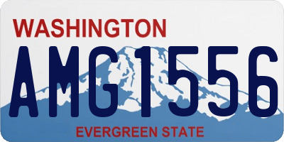WA license plate AMG1556