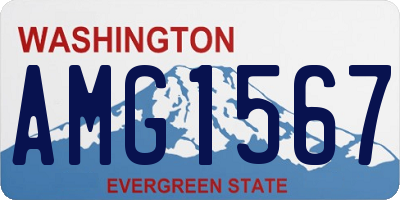 WA license plate AMG1567