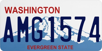 WA license plate AMG1574