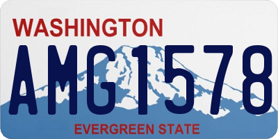WA license plate AMG1578