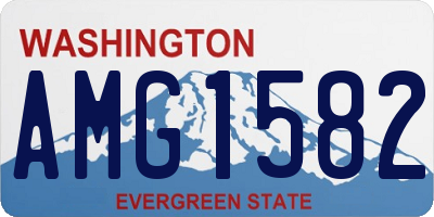 WA license plate AMG1582