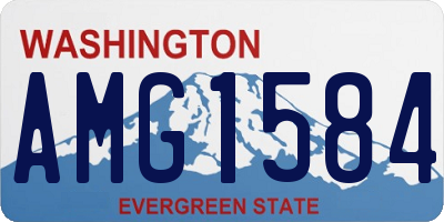 WA license plate AMG1584