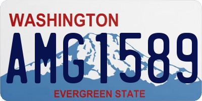 WA license plate AMG1589