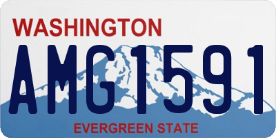 WA license plate AMG1591