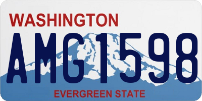 WA license plate AMG1598