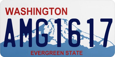 WA license plate AMG1617