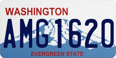 WA license plate AMG1620