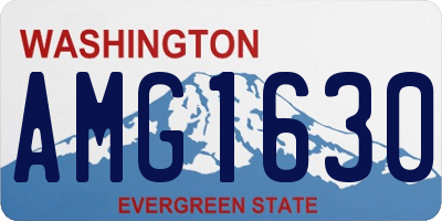 WA license plate AMG1630