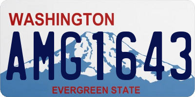 WA license plate AMG1643