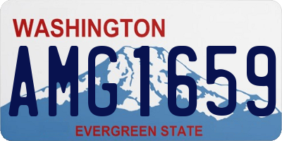 WA license plate AMG1659