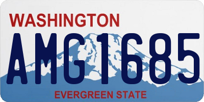 WA license plate AMG1685