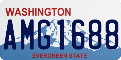 WA license plate AMG1688