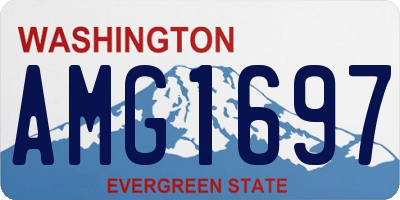 WA license plate AMG1697