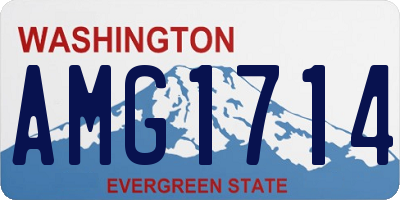 WA license plate AMG1714