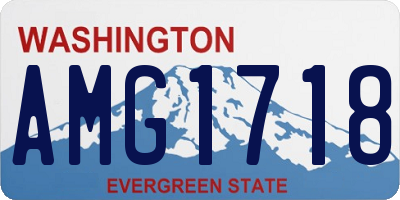 WA license plate AMG1718