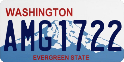 WA license plate AMG1722