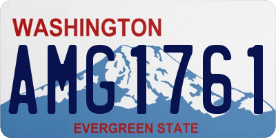 WA license plate AMG1761