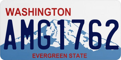 WA license plate AMG1762