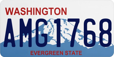 WA license plate AMG1768