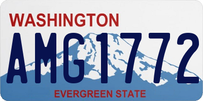 WA license plate AMG1772