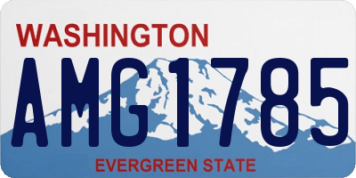 WA license plate AMG1785