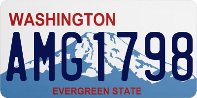 WA license plate AMG1798