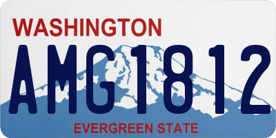 WA license plate AMG1812