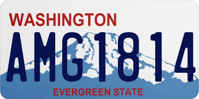 WA license plate AMG1814