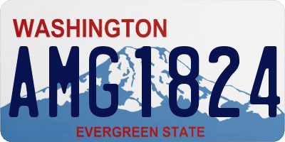 WA license plate AMG1824