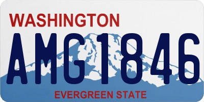 WA license plate AMG1846