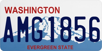 WA license plate AMG1856