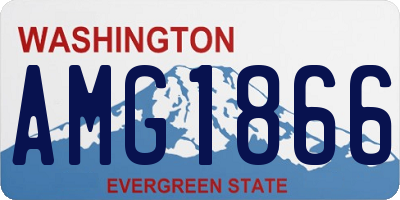 WA license plate AMG1866