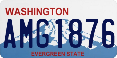 WA license plate AMG1876
