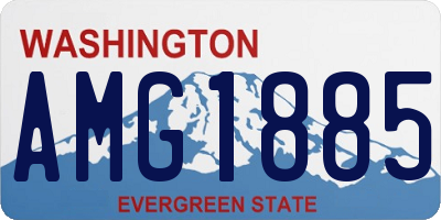 WA license plate AMG1885
