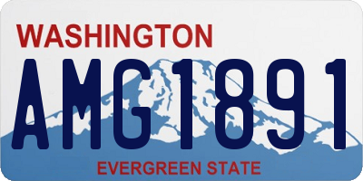 WA license plate AMG1891