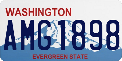WA license plate AMG1898