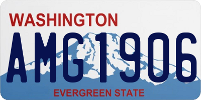 WA license plate AMG1906