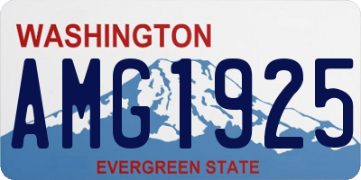 WA license plate AMG1925