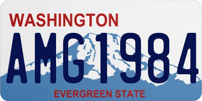 WA license plate AMG1984