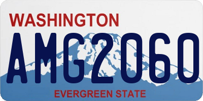 WA license plate AMG2060
